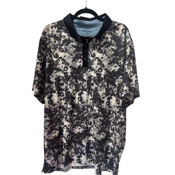 RHONE Other - Rhone 2x Golf Sport Polo Men’s Xxl Sleet Gray Floral Camo Golf Outdoor Active